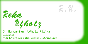 reka ufholz business card